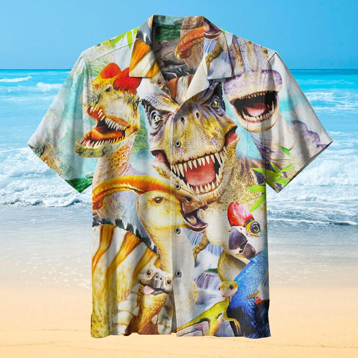 Dinosaur Smile Hawaiian Shirt | For Men & Women | Adult | HW6403