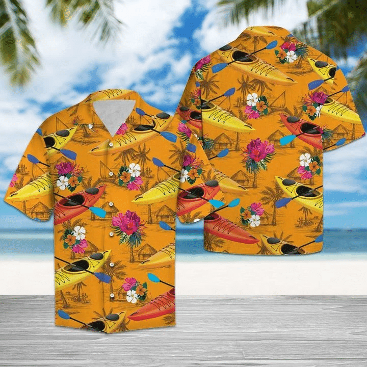 Kayak Tropical Flowers Hawaiian Shirt | For Men & Women | Adult | HW6563