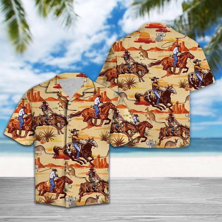 Australia Cowboy Hawaiian Shirt | For Men & Women | Adult | HW6579