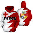 Tonga Flag All Over Print Hoodie - Tooth Style NNK 1215