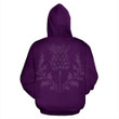 Scotland Hoodie, Purple Thistle All Over Print Zip Up Hoodie NNK022917