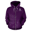 Scotland Hoodie, Purple Thistle All Over Print Zip Up Hoodie NNK022917