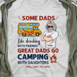 Dad And Daughters Go Camping Personalized T-shirt
