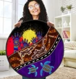 Aboriginal Culture Painting Art Colorful 3D Design Circle Rug