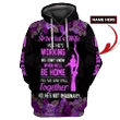 Arborist's wife 3d purple hoodie + legging combo custom name