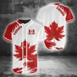 Canada Day No3 Personalized Name Pullover Premium Combo Baseball Shirt and Short Maple Leaf