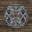 Aboriginal Grey Circle Dots Australia Indigenous Painting Art Circle Rug
