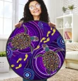 Aboriginal Purple Turtles Australia Indigenous Painting Art Circle Rug
