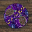 Aboriginal Purple Turtles Australia Indigenous Painting Art Circle Rug