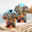 Personalized Name Bull Riding Tropical Hawaii Shirt Jump On