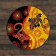 Aboriginal Lizards and the Sun Circle Rug DQB14052102