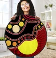 Aboriginal Flag Circle Dot Australia Circle Rug DQB14052101