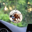 Personalized Name Bull Riding Unique Design Car Hanging Ornament Ver 6