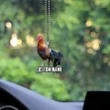 Rooster No 9 Personalized Name  Unique Design Car Hanging Ornament