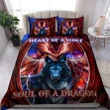 Heart of a wolf, soul of a dragon ver2 bedding set