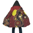 Aboriginal Flag Circle Dot Painting Art 3D design Cloak
