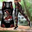 Skull Combo Hollow Tank Top And Legging Outfit SN10042102