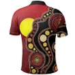 Aboriginal Flag Circle Dot Painting Art 3D design Polo shirts