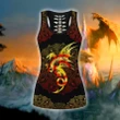 Dragon mandala hollow tank & leggings combo ver1