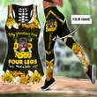 Personalized rottweiler flowers legging + hollow tank combo
