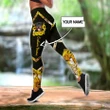 Personalized rottweiler flowers legging + hollow tank combo