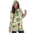 3D All Over Cacti Hoodie Dress