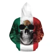 3D All Over Mexican Skull Hoodie
