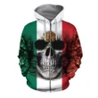 3D All Over Mexican Skull Hoodie