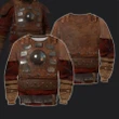3D All Over Print Armor Mongol Warrior Hoodie