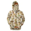 3D All Over Print Champignons Hoodie