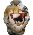 3D All Over Print Chicken Family Shirt