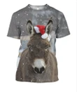 3D All Over Print Christmas Donkey