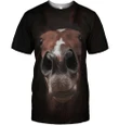 3D All Over Print Funny Face Donkey Shirt