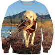 3D All Over Print Hunting Dog Zip Hoodie