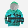 3D All Over Print Kid's Animals Horse Hoodie