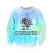 3D All Over Print Love Mamasaurus Hoodie
