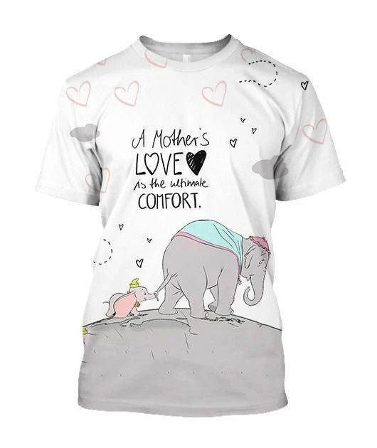 3D All Over Print Love Mother Elephant Shirt and short for man and women PL