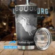 Personalized Name Bull Riding Stainless Steel Tumbler Metal Ver 2
