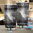 Personalized Name Bull Riding Stainless Steel Tumbler Metal Ver 2