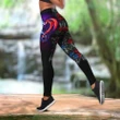 Dragon red and blue couples legging + hollow tank combo
