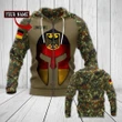 Germany Army Warrior Helmet Premium Personalized Unisex Hoodie 3D All Over Printed Camo