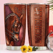 Horse Leather Personalized Stainless Steel Tumbler