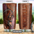 Horse Leather Personalized Stainless Steel Tumbler