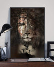 Jesus And The Lion Vertical Poster TA