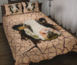 Cow Farm Earth Crack Style 3D Quilt Bedding Set