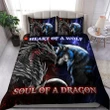 Dragon heart of a wolf, soul of a dragon bedding set