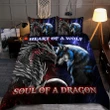 Dragon heart of a wolf, soul of a dragon bedding set