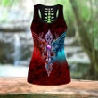 Dragon red and blue legging + hollow tank combo custom name
