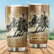 Personalized Name Bull Riding Stainless Steel Tumbler Vintage Team Roping