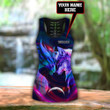 Dragon and wolf purple legging + hollow tank combo custom name
